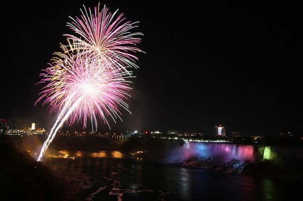 Niagara Falls fireworks and illumination