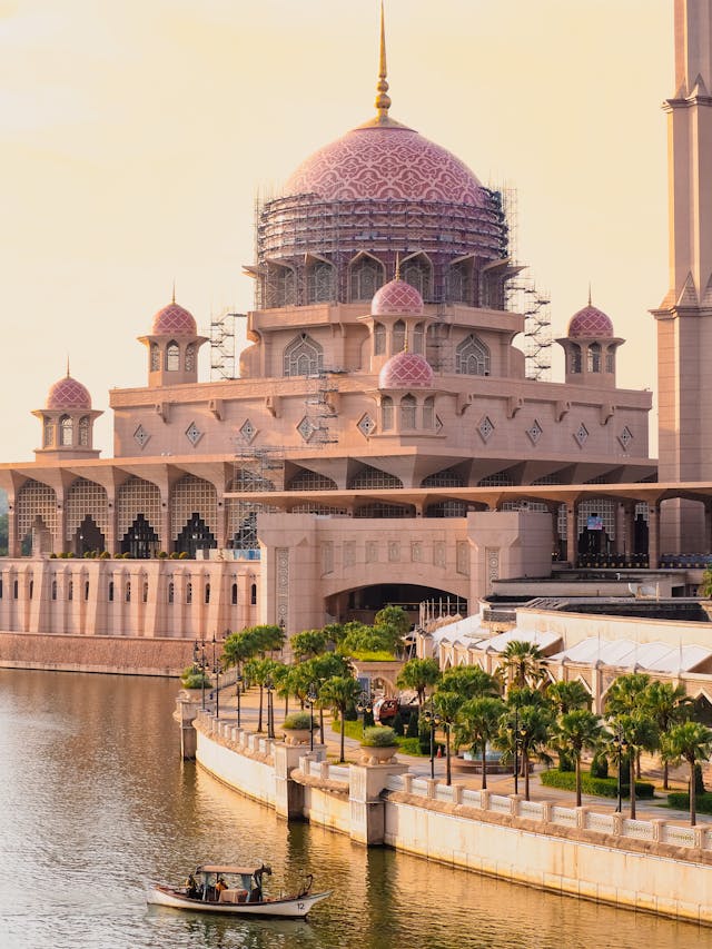 Pink dome of Putrajaya Mosque, Malaysia