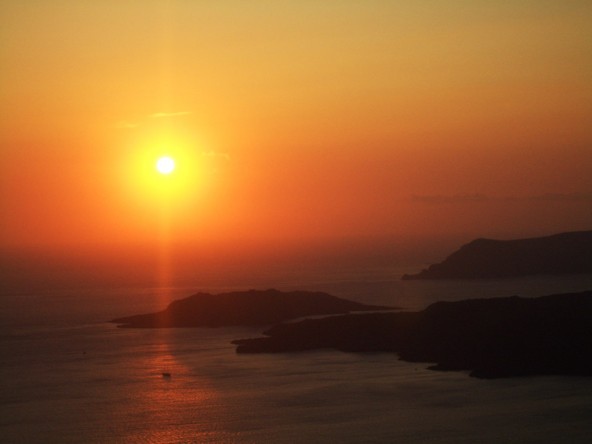 Caldera sunset in Santorini