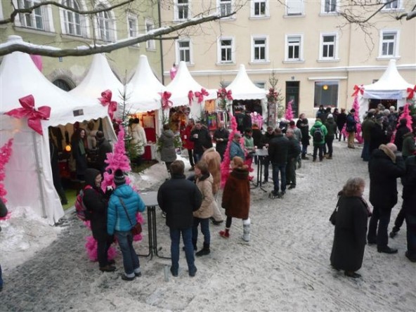 Pink Christmas market in Munich