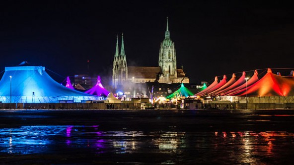 Tollwood Christmas market in Munich